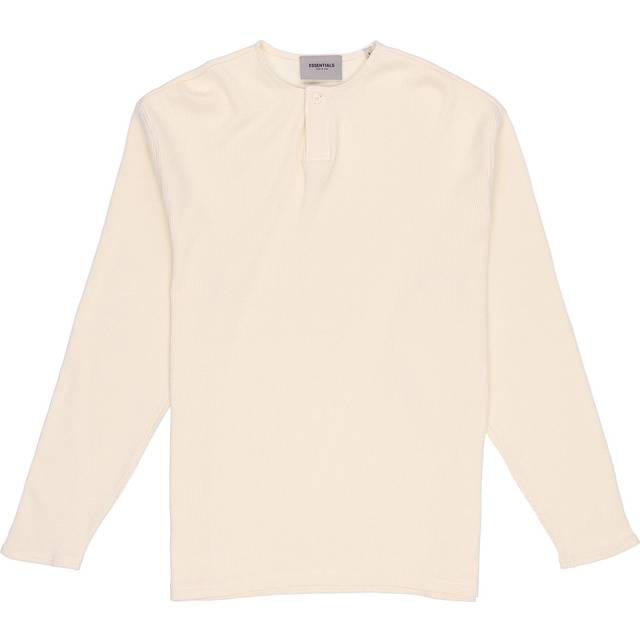 Fear of God Essentials FW20 Thermal Long Sleeve Henley Tee 'Cream' FOG-FW20-170 - Beige/White