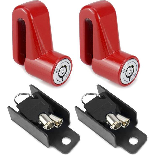 QWORK Motorcycle Bike Anti-Theft Wheel Disc Brake Lock  2 Pack Safety