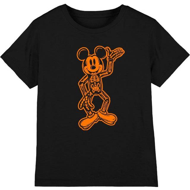 Disney Childrens/Kids Mickey Mouse Skeleton T-Shirt (Black)