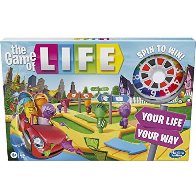 Hasbro Gaming The Game of Life Game, Family Board Game for 2 to 4 Players, for Kids Ages 8 and Up, Includes Colourful Pegs