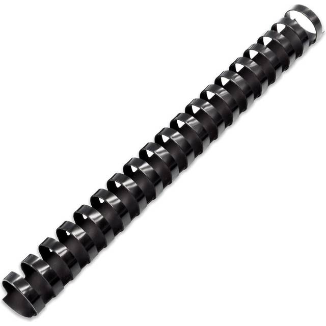 Binditek 50 Pack Plastic Comb Binding Spines,1 Inch Diameter,225 Sheet Capacity,Letter Size,Black Binding Combs