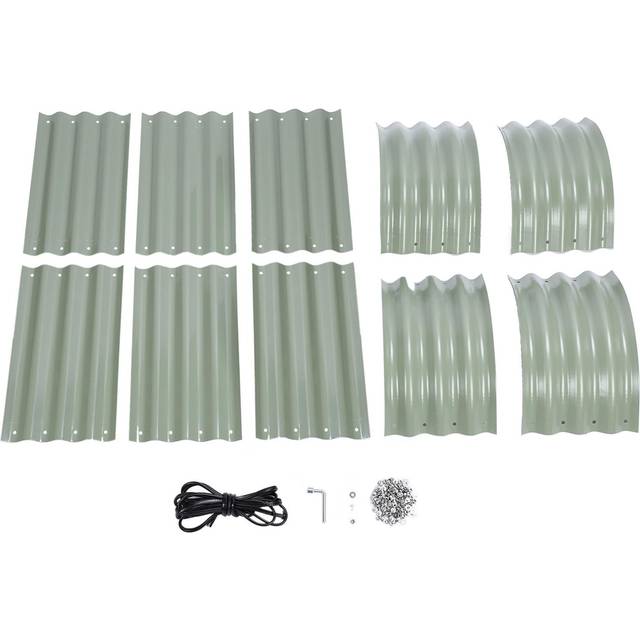 Raised Garden Bed Kit Durable Stylish Metal Raised Planter Bed with Installation Parts for light green