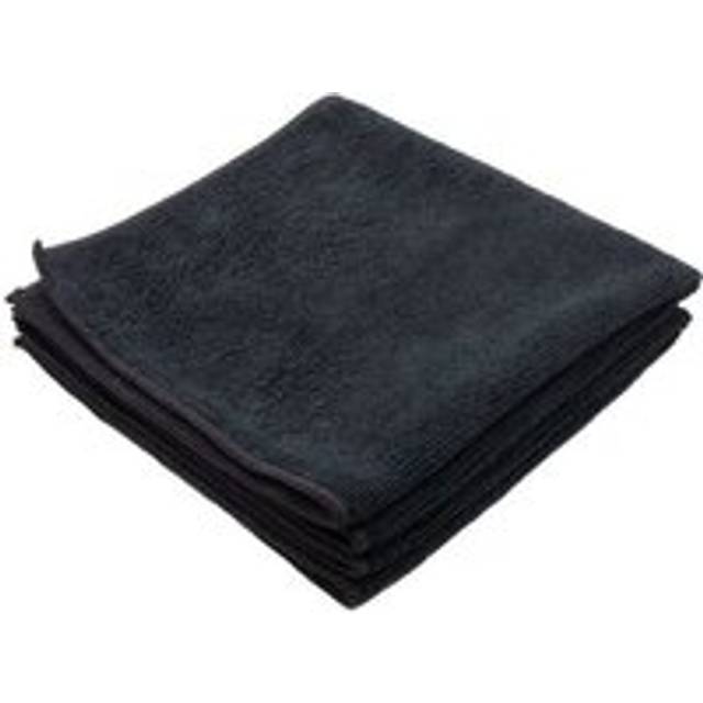 Buyaparcel - x10 Pack 280gsm Black Illusion Microfibre Cleaning Cloth Buffing