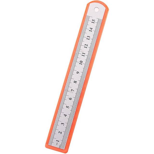 Stainless Steel Ruler Centimeter Thick Sturdy High Accuracy Multi Purpose Straight Ruler for Office 15cm
