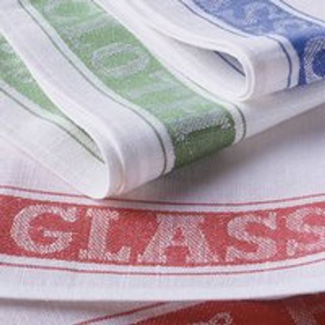 Union Linen Assorted Glass Cloths (Pack of 10)