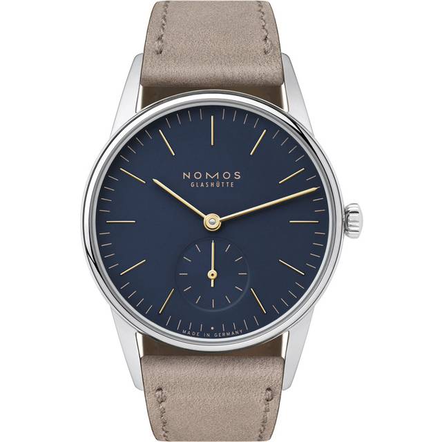 Nomos Glashutte Orion 33 Midnight Blue Sapphire Crystal Watch