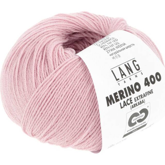 Lang Yarns Garn Merino 400 Lace 119 Delicate Rosa