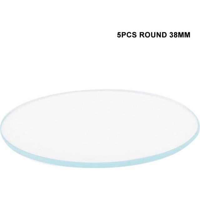 5PCS Round 37/38/39MM Flat Watch Crystal Lens Glass Replacement Parts Tool 38MM