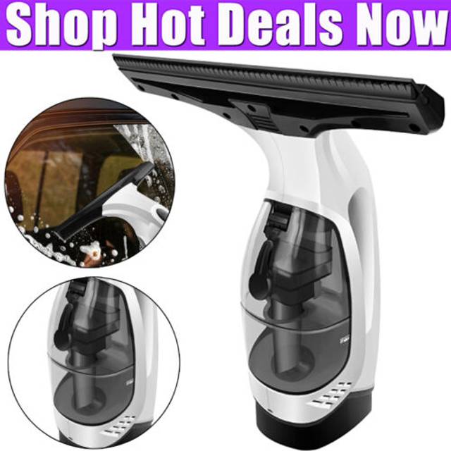 Cordless window cleaning brush glass wiper vacuum cleaner squeegee scraper tool