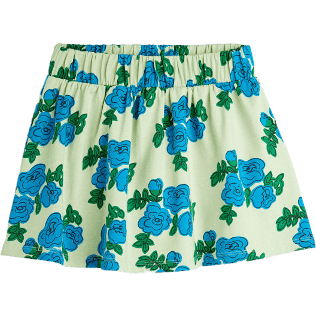 Mini Rodini Kids' Floral Mini Skirt, Blue Roses