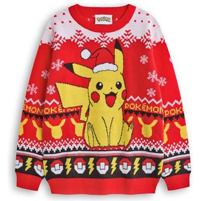 (7-8 Years) Pokemon Christmas Jumper (Boys Red)