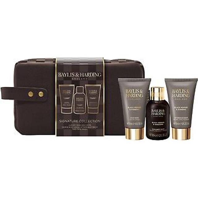 Baylis & harding black pepper & ginseng men's luxury wash bag gift set - vega...