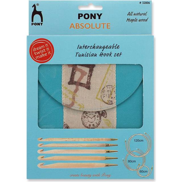 Pony Crochet Hook Set Interchangeable Absolute Maple 15cm