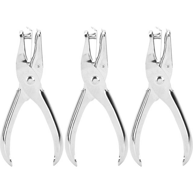 3PCS Stainless Steel Hole Puncher 6mm Single Hole Hand Paper Ticket  Punches