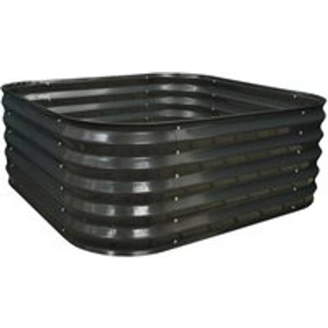 Large Metal Raised Vegetable Bed in Dark Grey (120cm)