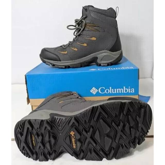 Columbia men's gunnison waterproof winter boots- charcoal / maple