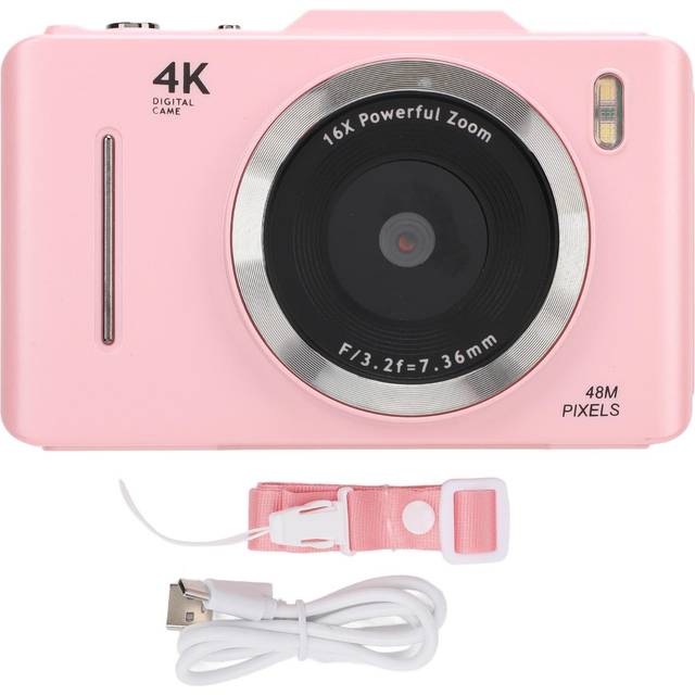 Digital Camera 16X Digital Zoom Autofocus Camera 48MP 4K Video Recording Video Recording Anti Shake pink