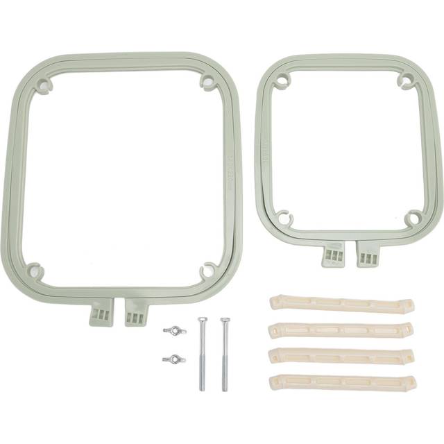 Double Layer Embroidery Frame Stitch Hoop Stand Adjustable Integrated ABS Needlework Holder Tool green