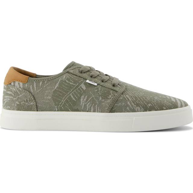TOMS Men's Carlo 2.0 Trainer - Vetiver Tropical Jacquard Sneaker in Grey, Size 13