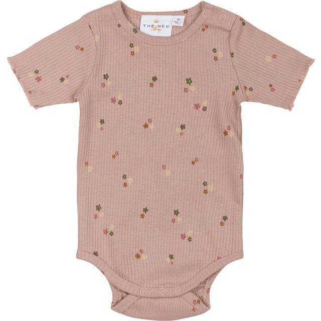 The New Siblings GOTS Odelia Ribbad Baby Body Adobe Rose Aop 80 cm  Rosa  80 cm  kvinna