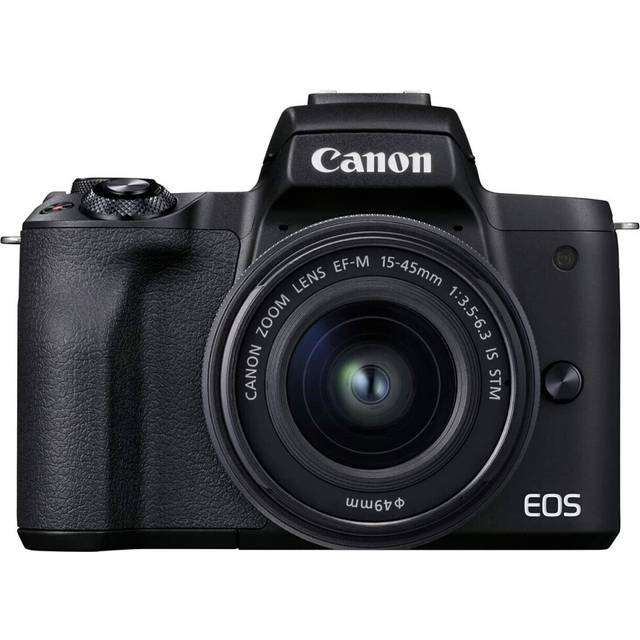 Canon EOS M50 Mark II + EF-M 15-45mm is STM Kit Black Black w/ EF-M15-45mm STM kit