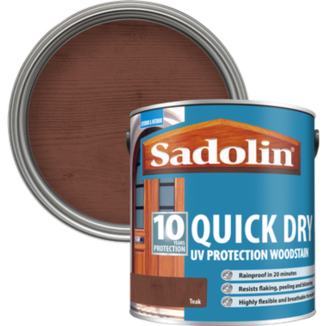 Sadolin Quick Dry 10 Year Teak Woodstain 2.5L - Brown