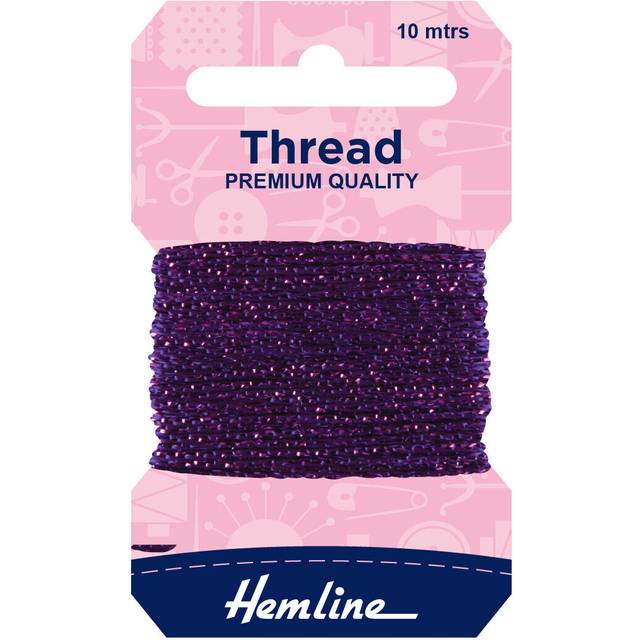 Hemline Glitter Thread Purple