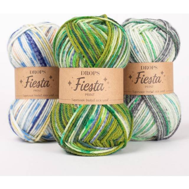 Drops fiesta dk worsted weight sock knitting & crochet yarn 50g ball all shades