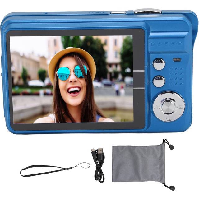 4K Digital Camera 48MP HD 2.7 Inch Screen 8X Zoom Autofocus Auto Beauty Anti Shake Travel Pocket silver