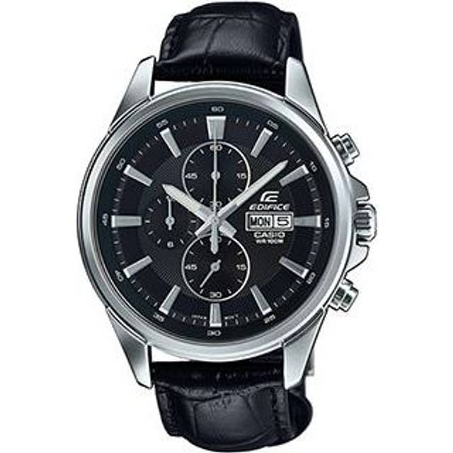 CASIO Quartz Waterproof EDIFICE Sapphire Crystal Solar Powered Mens Black Analog EFB-509L-1AVUPR - Free