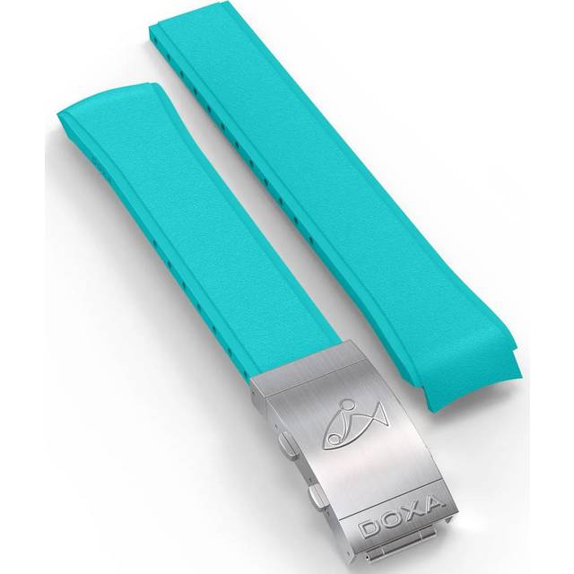 Doxa Strap SUB 300T Rubber Turquoise With Folding Clasp