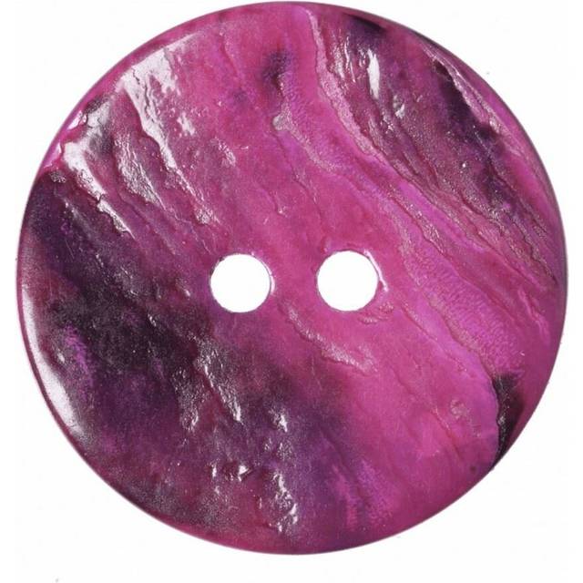 Hemline Round Shell Buttons Fuchsia