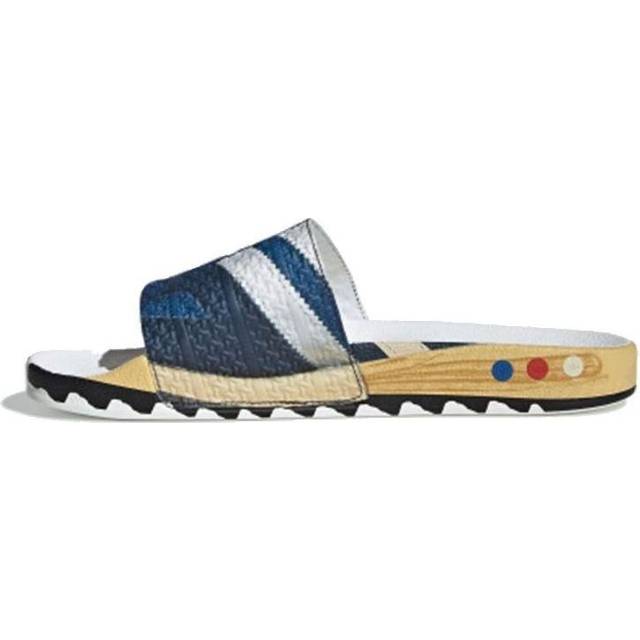 adidas Raf Simons x LA Adilette Slides 'Trompe L'oeil' EE7956 - Golden Silver/Dark Blue - 4