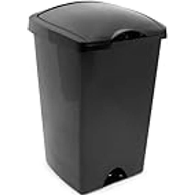 Addis 50-Litre Plastic Bin With Lift-Up Lid - Black