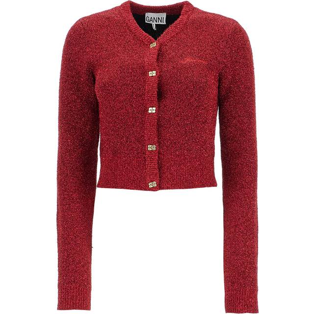 sparkling cardigan - M Red (M)