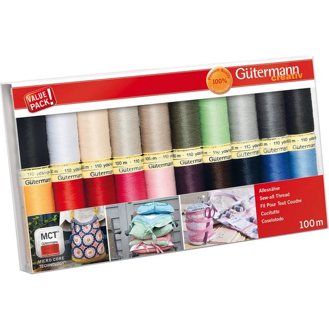 Gutermann Thread Set: Sew-All: 100m: Pack of 20, Assorted