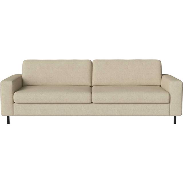 Bolia - Scandinavia 3 Seater Sofa - beige/Vari (70% Polyester, 30% Viskose)/BxHxT 236x80x92cm/Füße Eiche schwarz gebeizt 13cm (80.0 x 236.0 x 92.0cm)