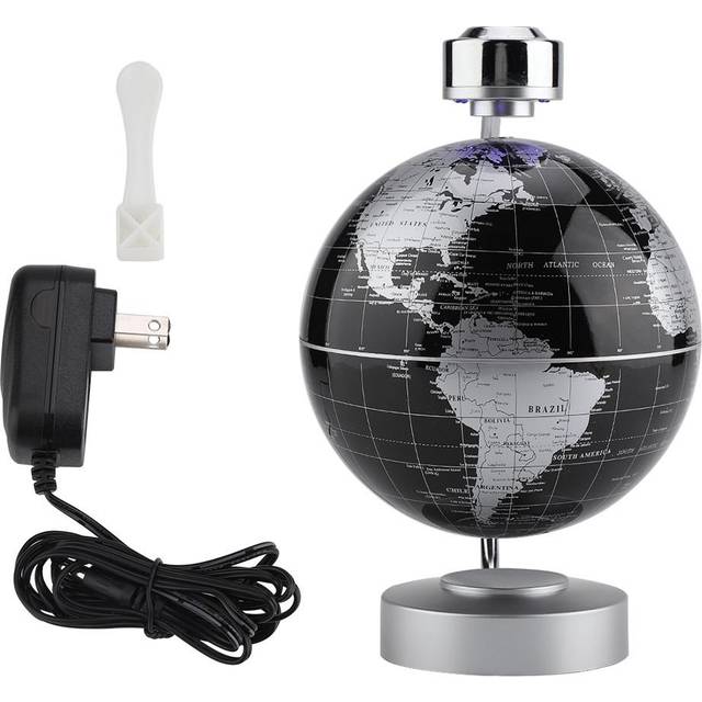 Floating Globe Office Desk Display Magnetic Levitating Rotating Planet Earth Ball White