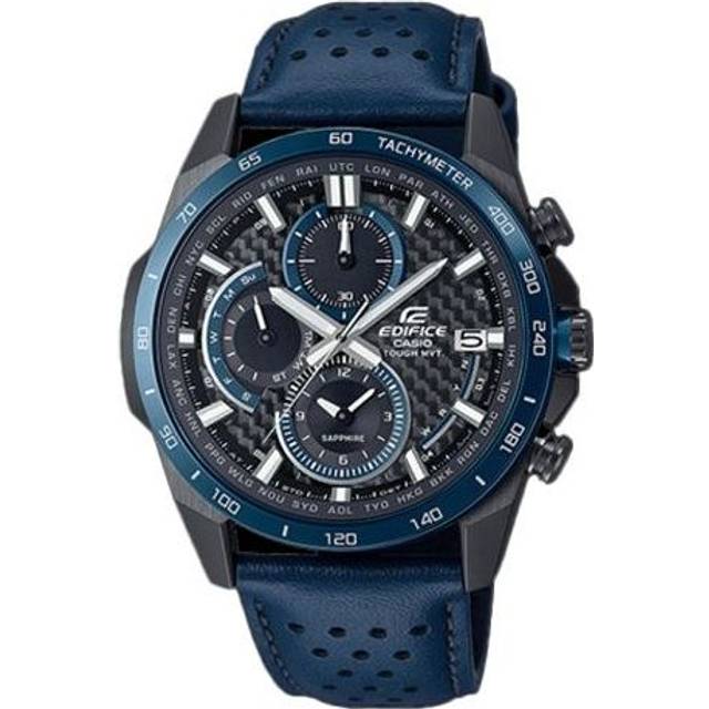 CASIO Waterproof EDIFICE Solar Powered Sports Sapphire Crystal Mens Blue Analog EQW-A2000CL-2APR - Free