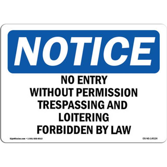 SignMission OS-NS-A-710-V-14710 7 x 10 in. OSHA Notice Sign - No Open Flames or Hot Work