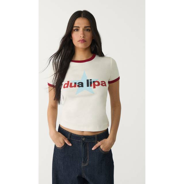 Stradivarius Dua Lipa T-shirt White S
