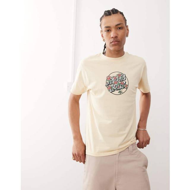 Santa Cruz - Flash Stacked Dot Front - T-shirt size XXL, sand