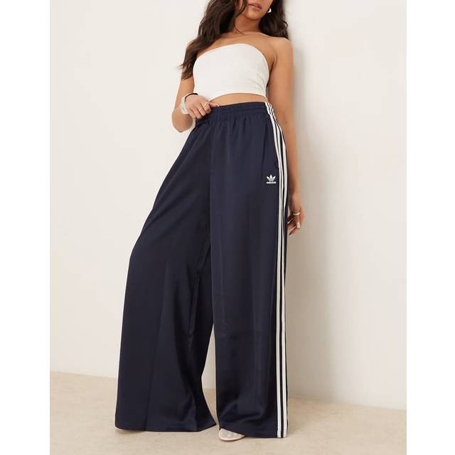 Adicolor Satin Wide Leg Track Joggers - Night Indigo - 6