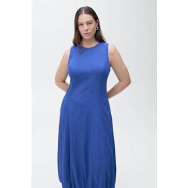 Mango Pumpkin A-Line Sleeveless Midi Dress