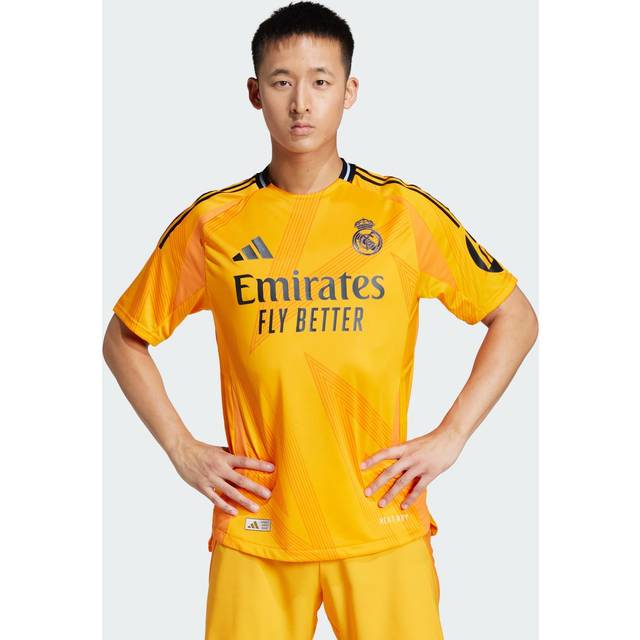 adidas Performance – Real Madrid 24/25 – Orange, autentisk bortatröja i jersey