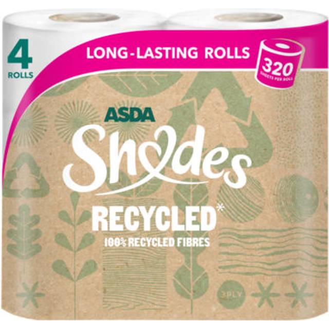ASDA Shades 100% Recycled Fibres 4 Rolls