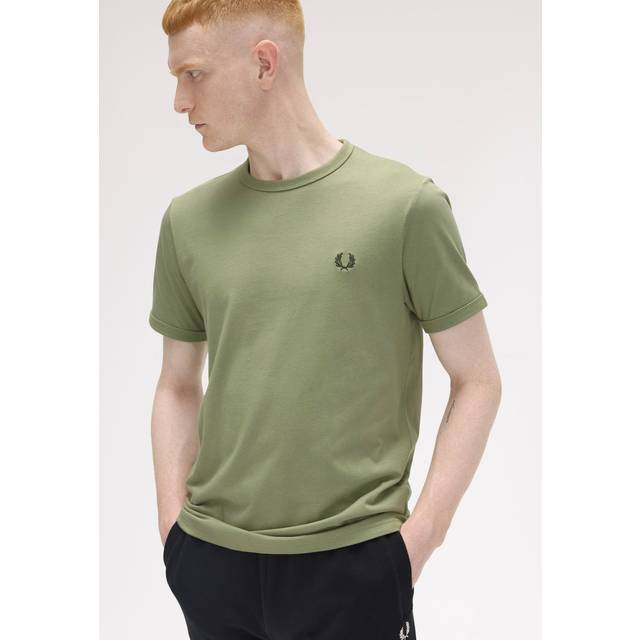T-shirt Fred Perry Ringer - Vert - L