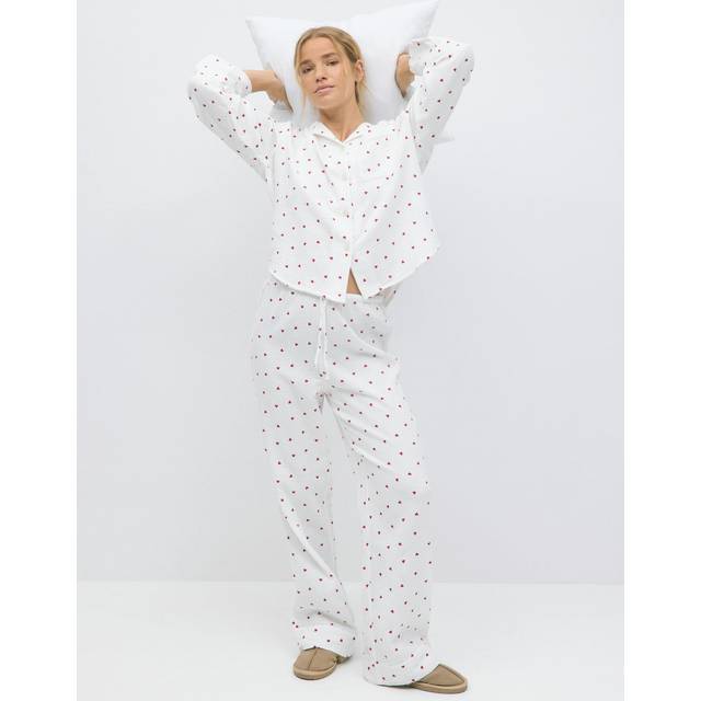 Gina Tricot-Gauze pyjamas trousers-pyjamas-Vit-XS-Dam