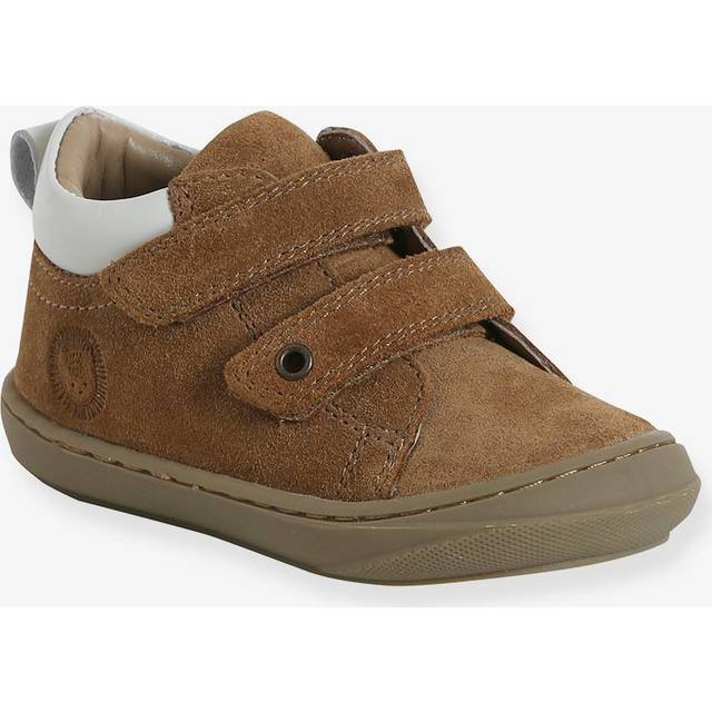 Pair of Soft Leather Boots for Babies, Designed for First Steps brown