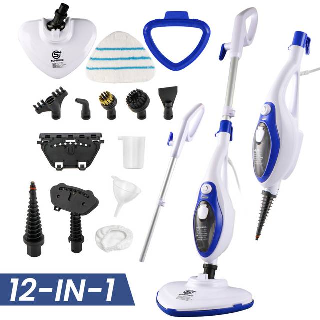 SUPERLEX 12-in-1 Steam Mop Floor & Carpet Handheld Steam Cleaner 1500W